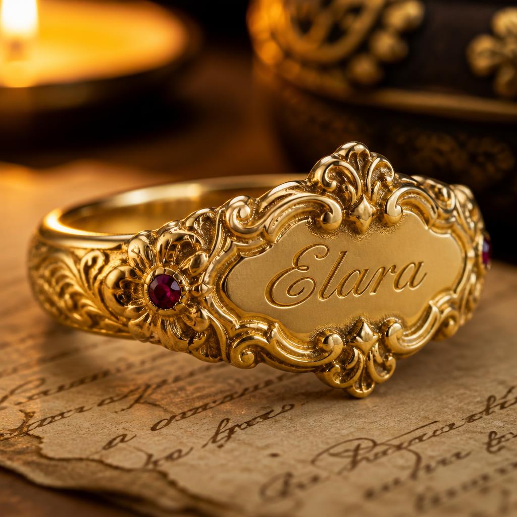 Elara Filigree Cartouche